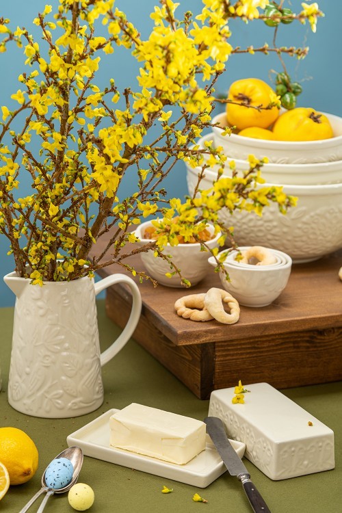 Масленка birds of paradise, кремовая (75071)