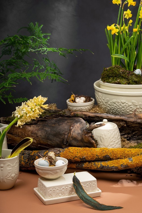 Масленка birds of paradise, кремовая (75071)