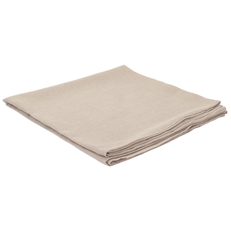 Скатерть из стираного льна бежевого цвета из коллекции essential, 170х170 см (73768)