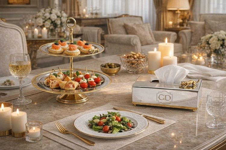 Подставка для закусок "Леопарды" нерж.сталь 32*32*34см (TT-00011195)