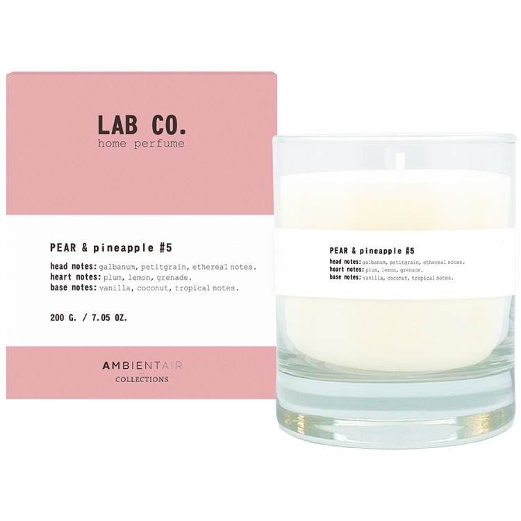 Свеча ароматическая lab co, pear&pineapple, 40 ч (75477)