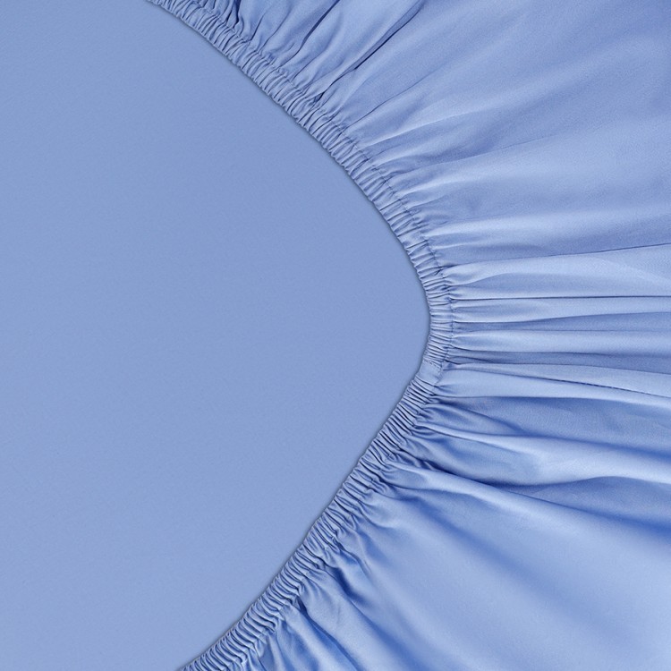 Простыня на резинке из премиального сатина сиреневого цвета из коллекции essential, 160х200х30 см (78487)