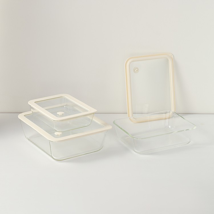 Контейнер для запекания и хранения с вакуумным эффектом vacuum glass, 2,6 л, молочный (78843)