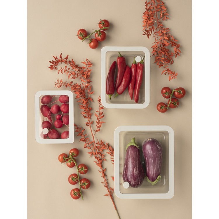 Контейнер для запекания и хранения с вакуумным эффектом vacuum glass, 2,6 л, молочный (78843)