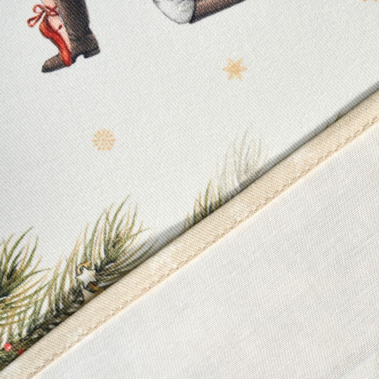 Скатерть  овальная  "щелкунчик" ,160х220см бежевый ,100% хлопок ,твил Lefard (850-757-41)