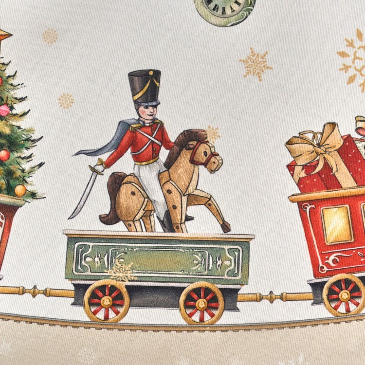 Скатерть  овальная  "щелкунчик" ,160х220см бежевый ,100% хлопок ,твил Lefard (850-757-41)