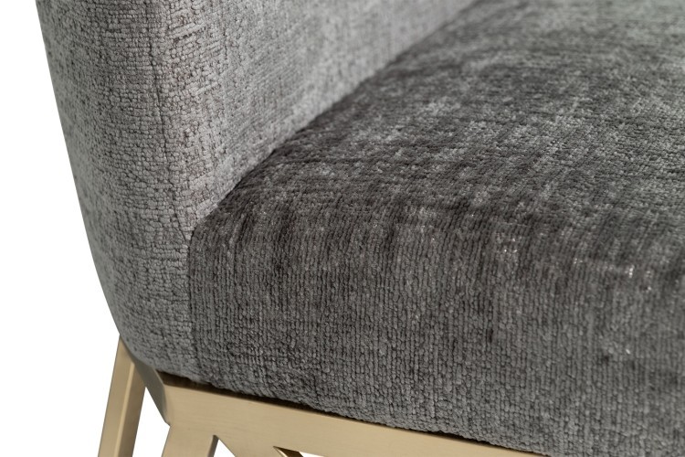 Стул велюр шенилл серый/браш.золото 49*65*99см (TT-00013559)