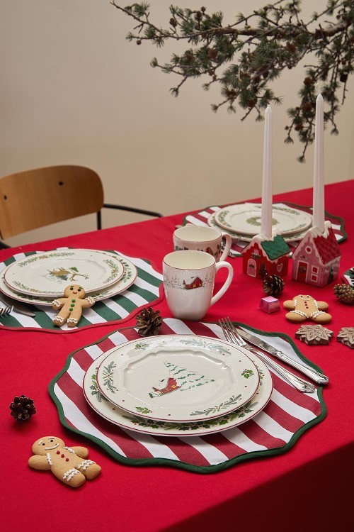 Скатерть из хлопка из коллекции new year essential, 170х170 см (79782)