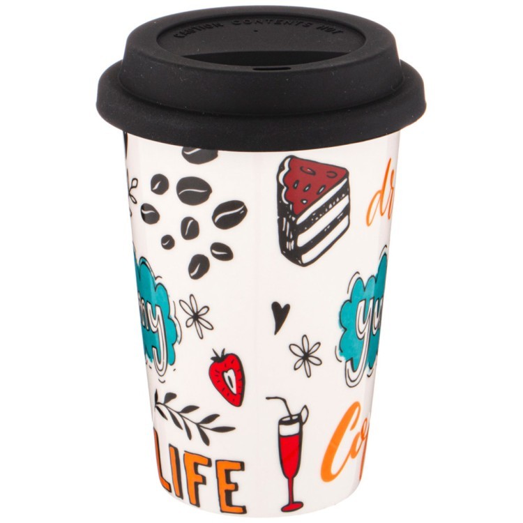 Кружка lefard coffemania с крышкой 400мл Lefard (776-044) Кружка lefard coffemania с крышкой 400мл Lefard (776-044)