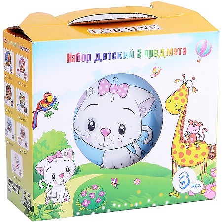 Детский набор 3пр "Котенок" LR (х12) " (31436)