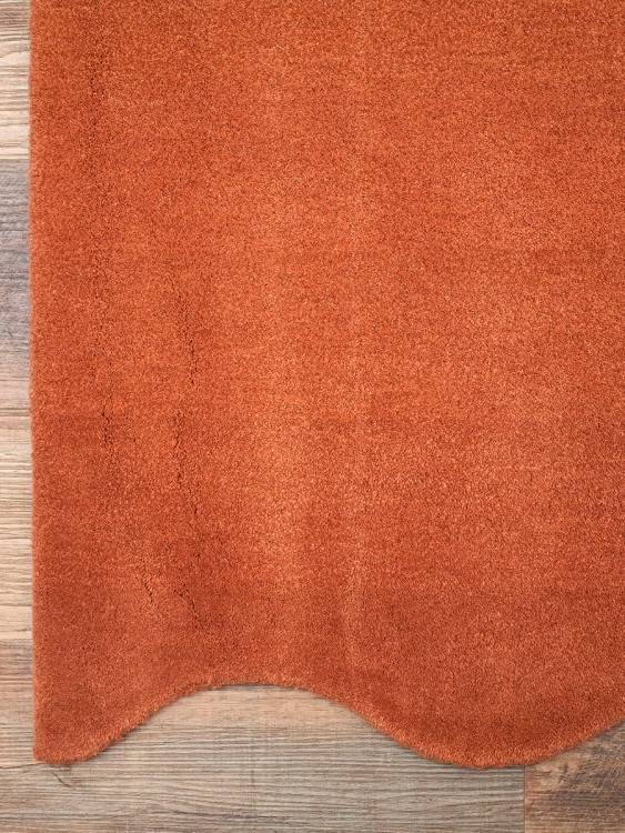 Ковер из шерсти over horizon терракотового цвета из коллекции trendy ruffles (79360)