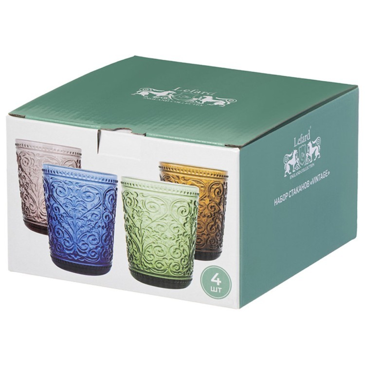 Набор стаканов "vintage" colors, 4 шт/320 мл Lefard (687-016)