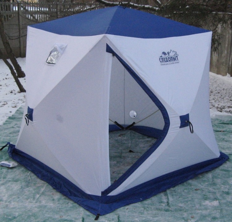 Зимняя палатка куб Следопыт Эконом 1,8*1,8 м PF-TW-07 трехслойная (55104)