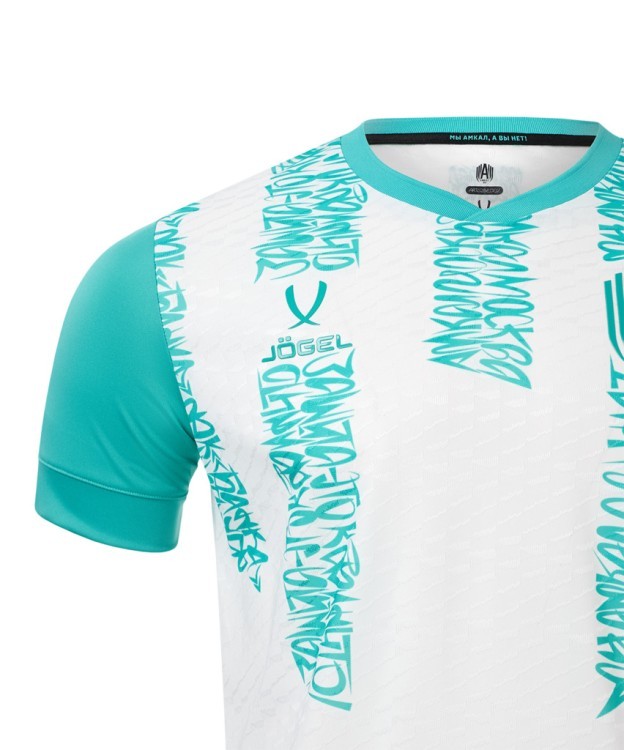 Футболка игровая JOGEL AMKAL PerFormDRY Jersey, белый/бирюзовый (2119369)