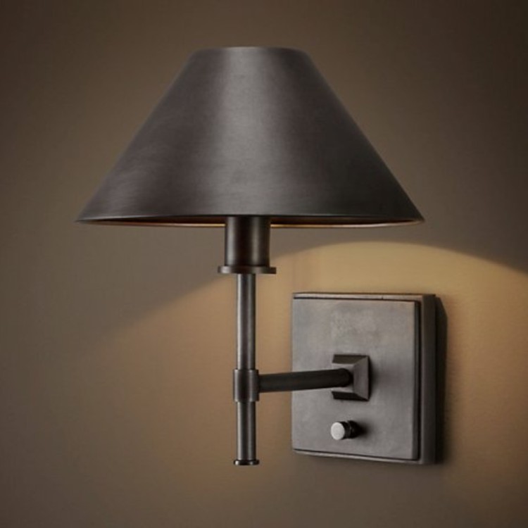 Бра Толь DTL9112, металл, Black, RESTORATION HARDWARE