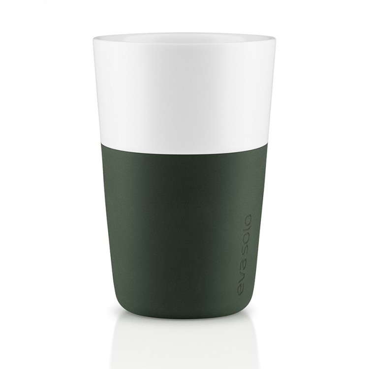 Чашки для латте 2 шт. тёмно-зелёные (58617)
