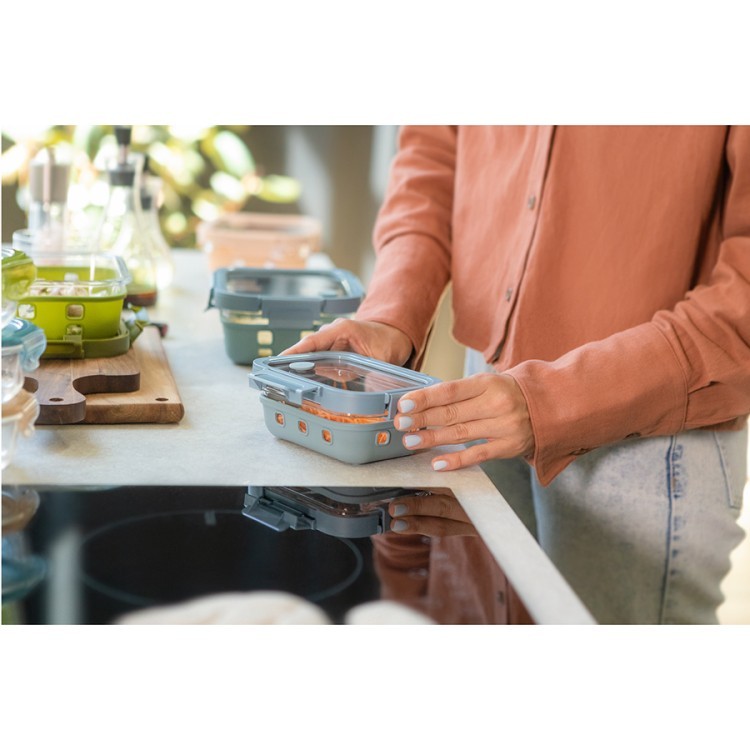 Контейнер для запекания, хранения и переноски продуктов в чехле smart solutions, 1050 мл, синий (73390)