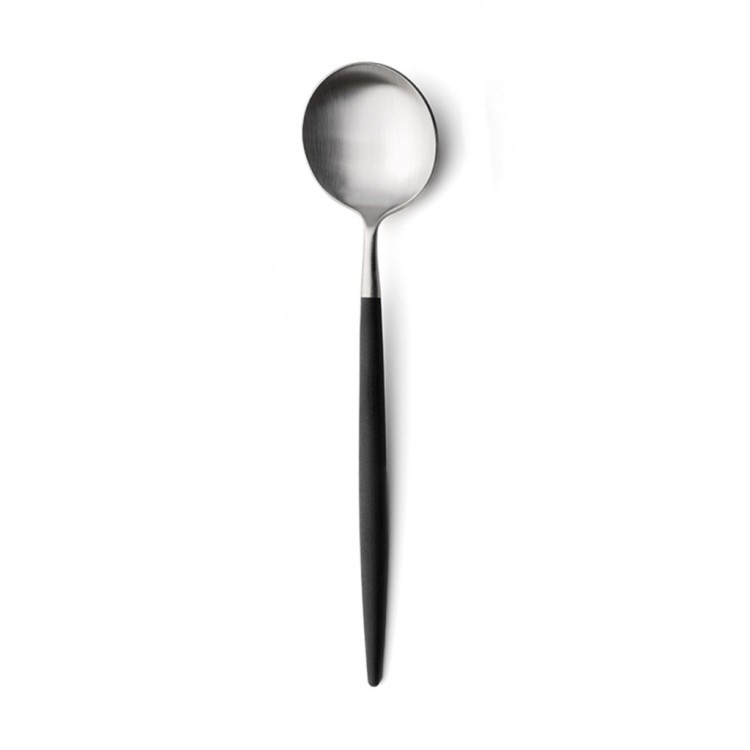 Ложка столовая GO.05, нержавеющая сталь 18/10, композитный материал, matte chrom/black, CUTIPOL
