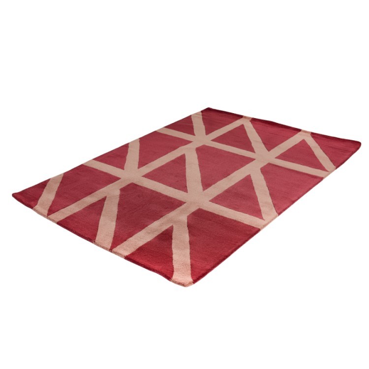 Ковер шерстяной ручной работы geometric dance бордового цвета, 160х230 см (63178)