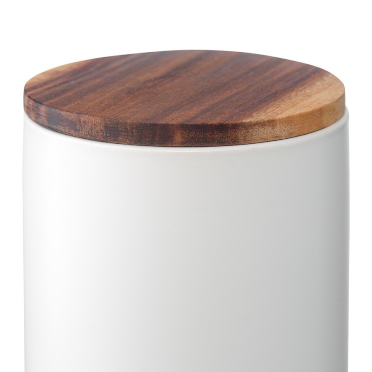 Банка для хранения керамическая, 750 мл, белая (73495)