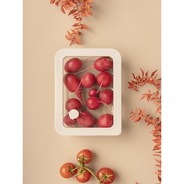 Контейнер для запекания и хранения с вакуумным эффектом vacuum glass, 700 мл, молочный (78844)