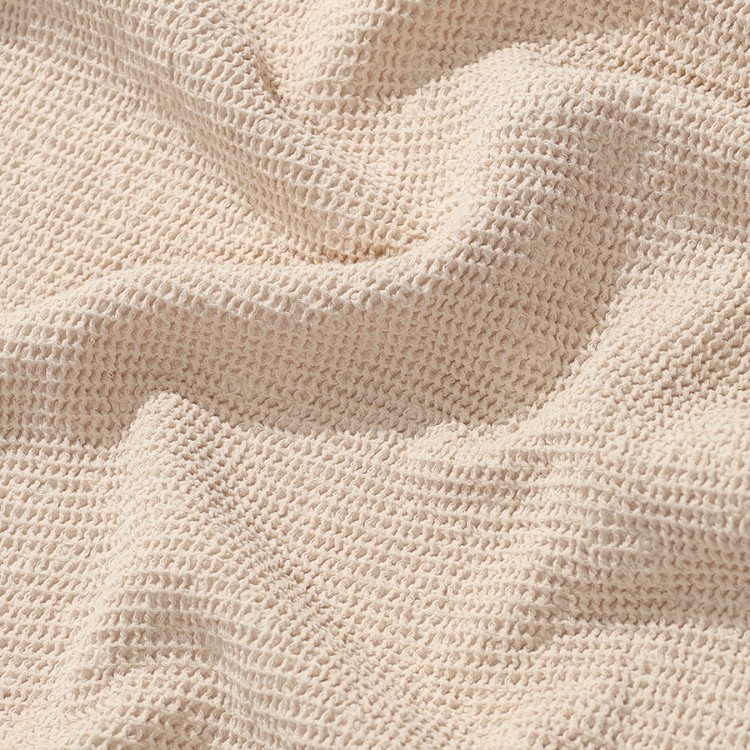 Полотенце банное из умягченной вафли кремового цвета из коллекции essential, 70x140 см (79176)