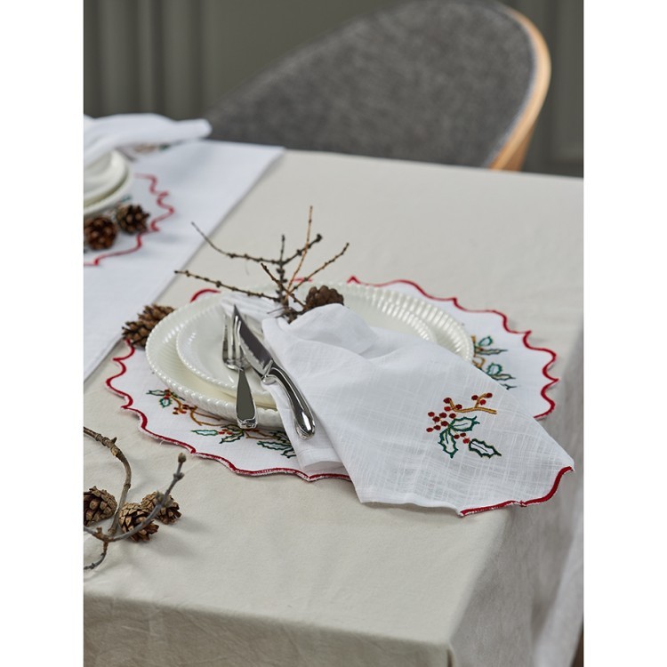 Набор из двух салфеток под приборы festive wreath из коллекции new year essential, D38 см (77779)