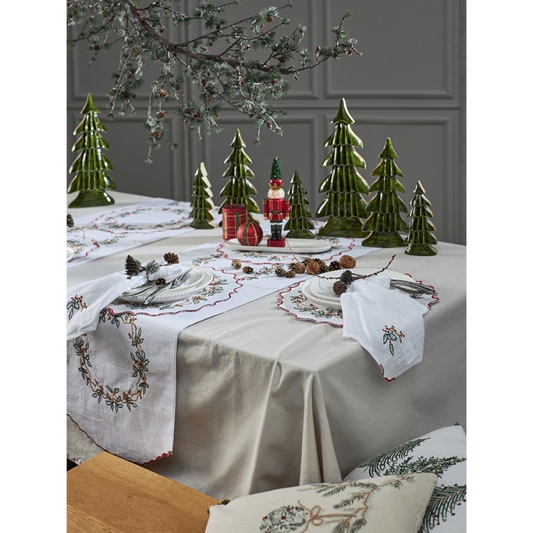 Набор из двух салфеток под приборы festive wreath из коллекции new year essential, D38 см (77779)