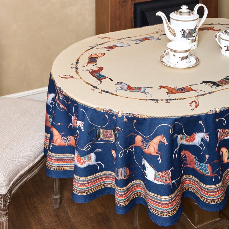 Скатерть овальная "passage"140х180см ,бежевый, 100% хлопок,твил, пропитка Lefard (850-758-4)