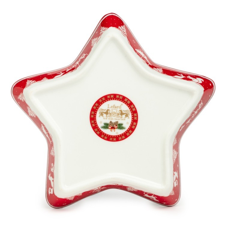 Блюдо lefard "с новым годом!" в форме звезды 17,5*17,5*3,5 см красное Lefard (85-1957-1) Блюдо lefard "с новым годом!" в форме звезды 17,5*17,5*3,5 см красное Lefard (85-1957-1)