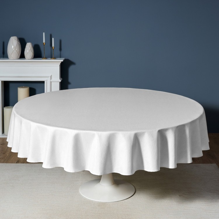 Скатерть  d220 cm круглая, "феерия. серебро", цвет: белый, tm lefard, полиэстер 100% Lefard (986-004-26)