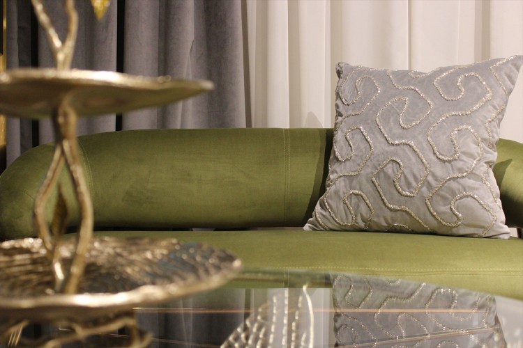 Подушка с бисером "Этника" серебро 45*45см (TT-00006729)