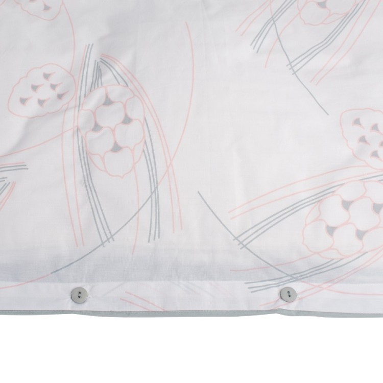 Пододеяльник из перкаля белого цвета с принтом Хвойное утро russian north, 200х220 см (67353)