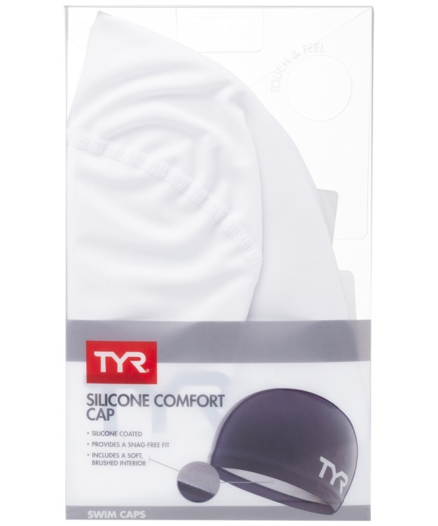 Шапочка для плавания Silicone Comfort Swim Cap, силикон, LSCCAP/100, белый (724339)