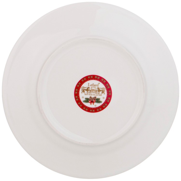 Тарелка закусочная lefard "с новым годом!" 19 см красная Lefard (85-1965)