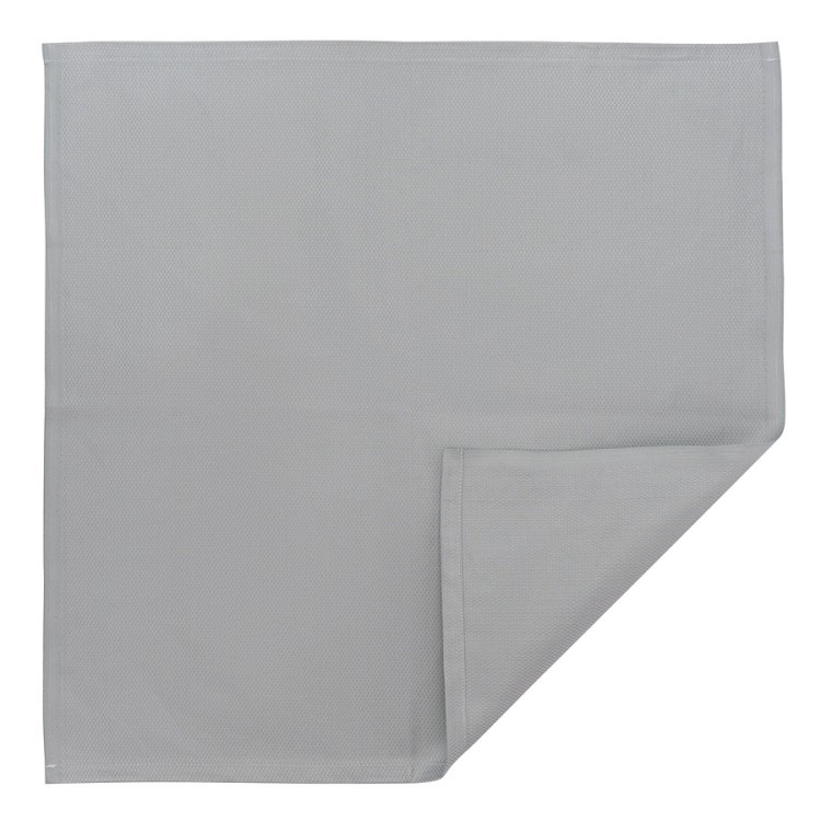 Салфетка серого цвета с фактурным рисунком из хлопка из коллекции essential, 53х53см (72164)