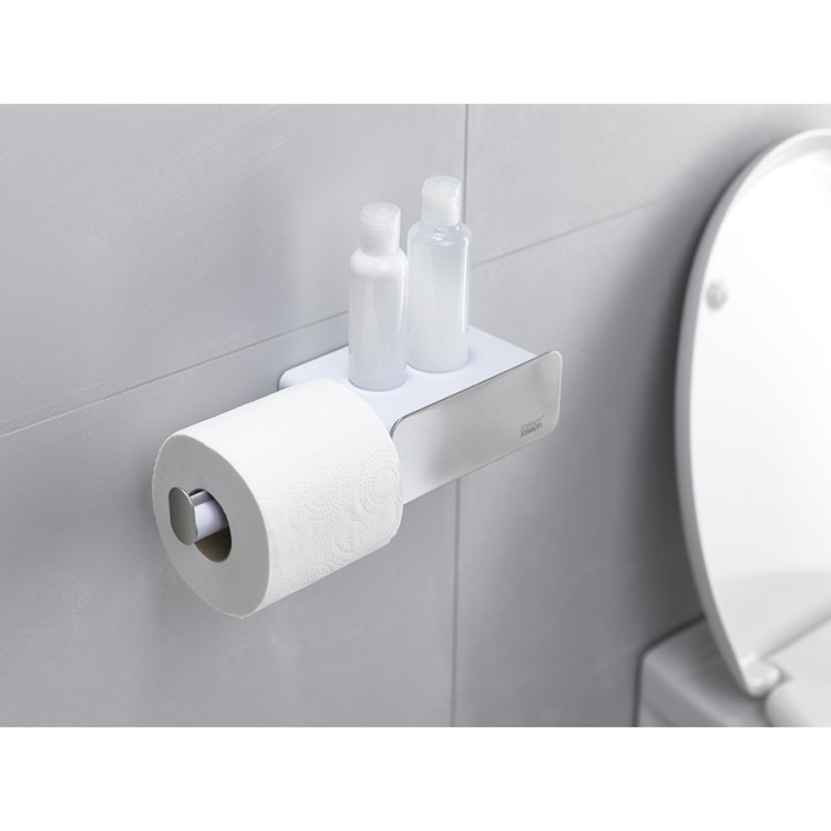 Держатель для туалетной бумаги с отсеком для хранения easystore steel, белый (68758)