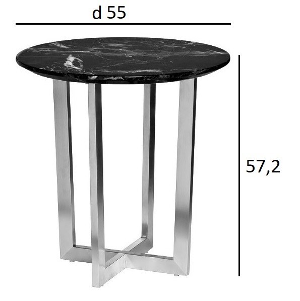 Стол журнальный Pearl White d55*57,2см (TT-00002030)