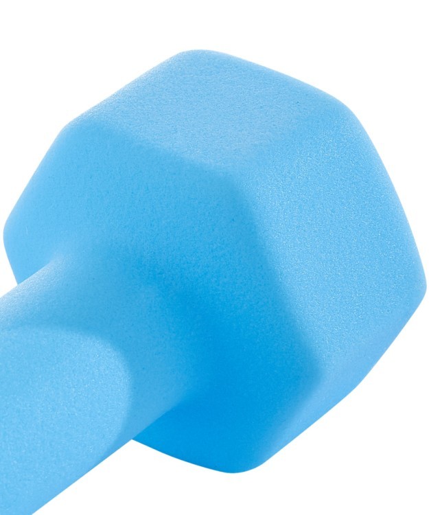 БЕЗ УПАКОВКИ Гантель неопреновая DB-201 2,5 кг, синий пастель (2100378)