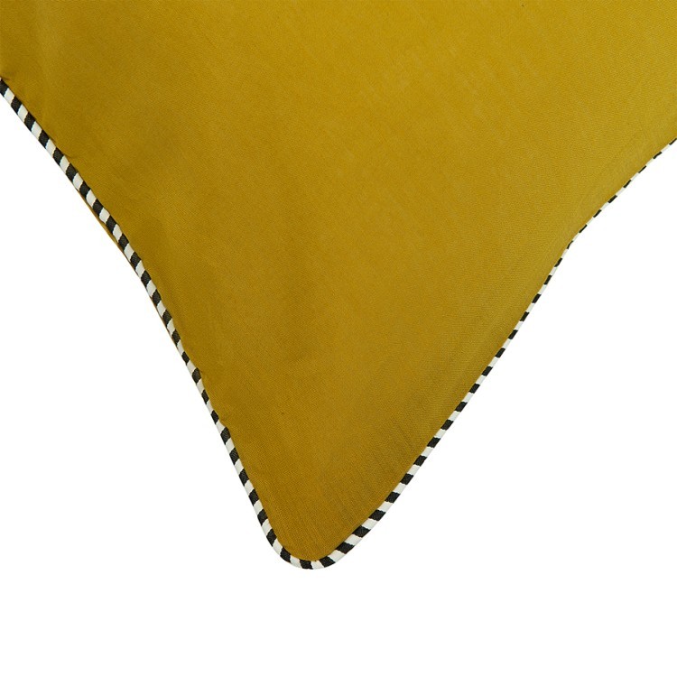 Набор из двух наволочек оливкового цвета с контрастным кантом из коллекции essential, 50х70 см (73731)