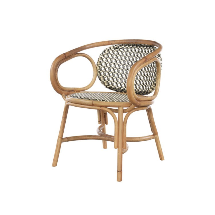 Полукресло FG-30568, ротанг / полиротанг, beige/black, ROOMERS FURNITURE