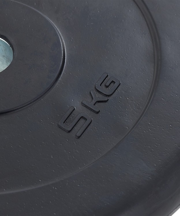 Диск обрезиненный BB-202 d=26 мм, стальная втулка, черный, 5 кг (998365)