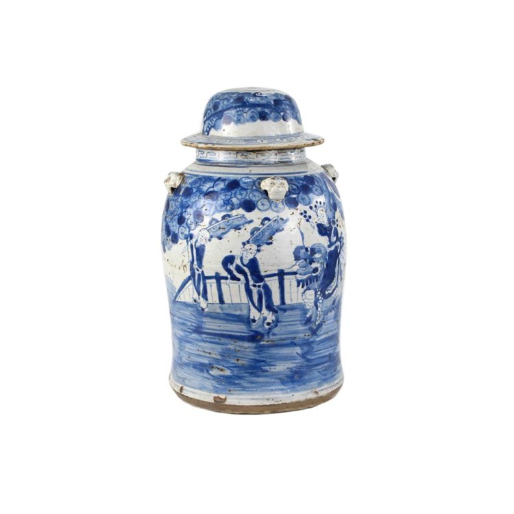 Ваза DS-RZEY15, фарфор, blue/white, ROOMERS FURNITURE