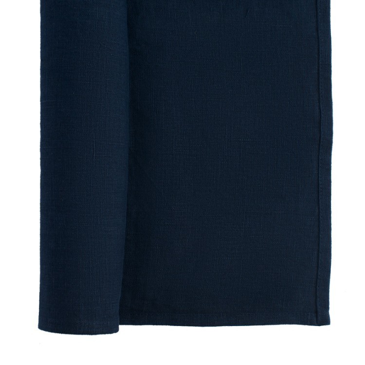 Дорожка на стол из умягченного льна темно-синего цвета essential, 45х150 см (63155)