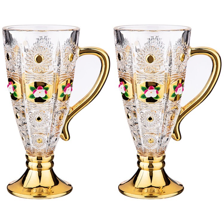 Набор из 2-х кружек "lefard gold glass" 250 мл. высота=16,5 см. Lefard (195-152)