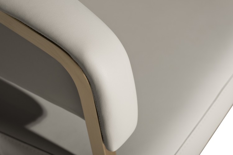 Стул экокожа св.серый/матовое золото 59,5*54*79см (TT-00014998)