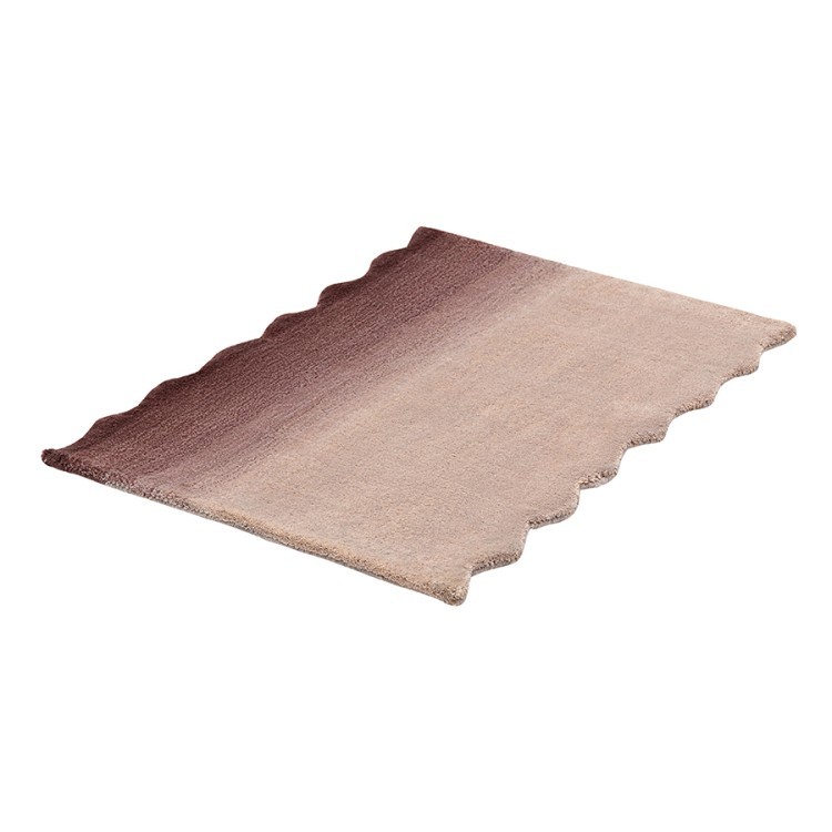 Ковер из шерсти over horizon цвета марсала из коллекции trendy ruffles (79362)