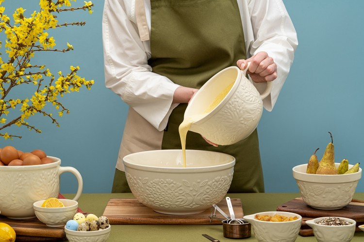 Миска для смешивания birds of paradise, 4,2 л, кремовая (75074)