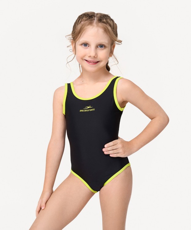 Купальник для плавания Edge Black/Lime, полиамид, детский (2105126)