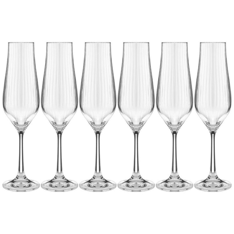 Набор бокалов для шампанского из 6 штук "tulipa optic" 170мл Bohemia Crystal (674-878)